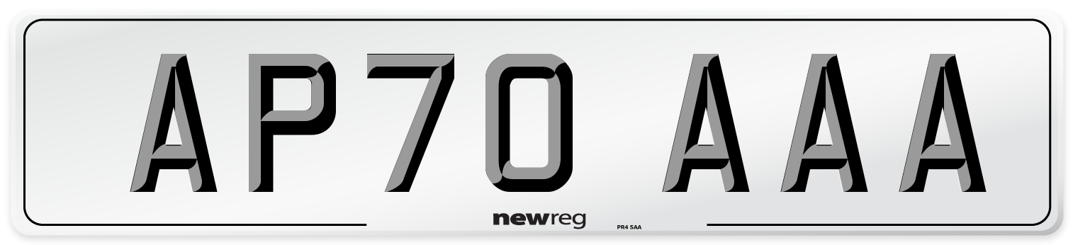 AP70 AAA Number Plate from New Reg